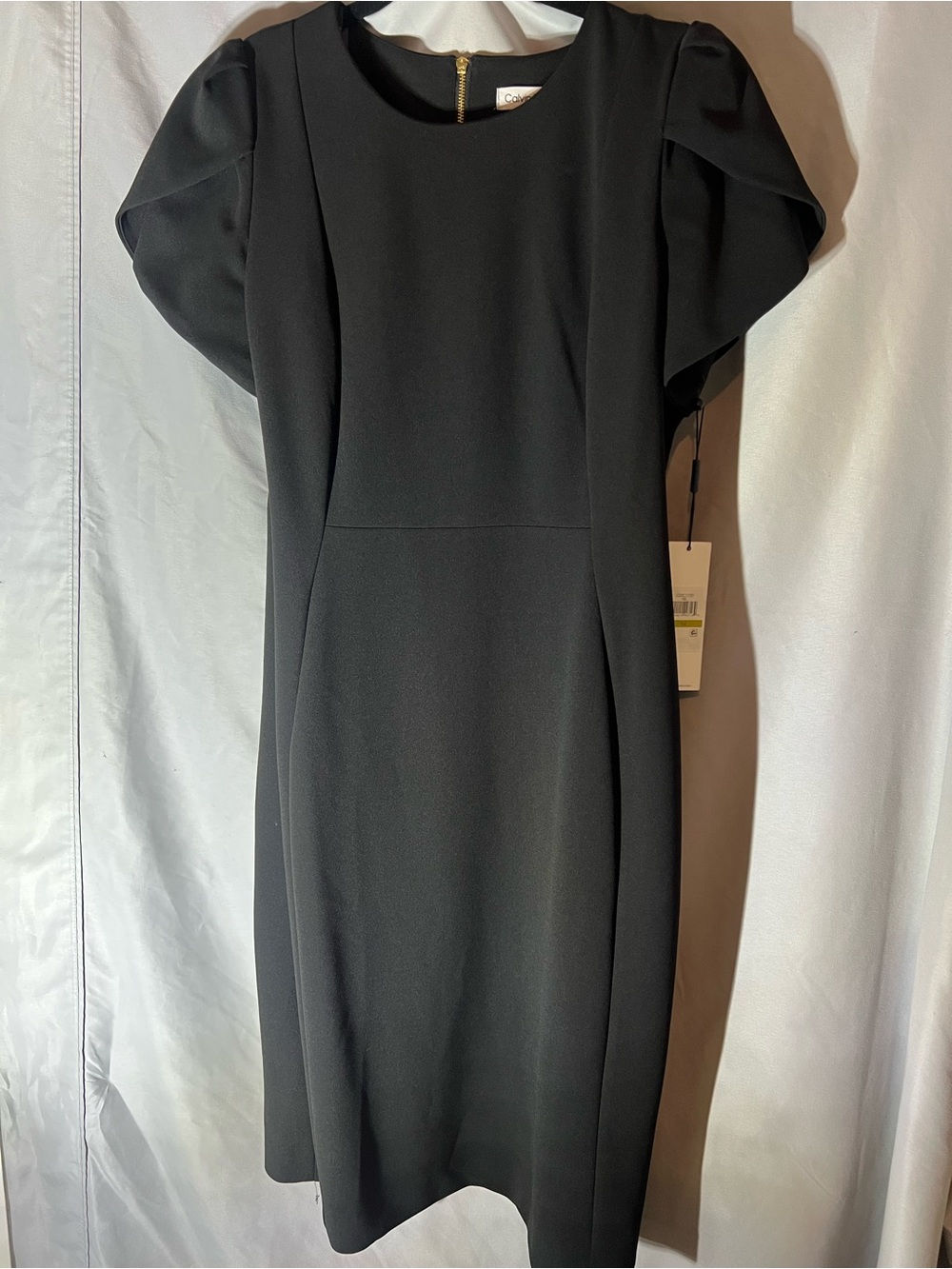 Calvin Klein Black Midi Sheath Dress
